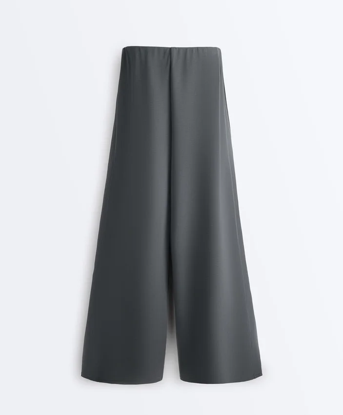 Pantaloni a gamba larga Soft Touch con piega laterale e in modal Pantaloni a gamba larga Soft Touch con piega laterale e in modal