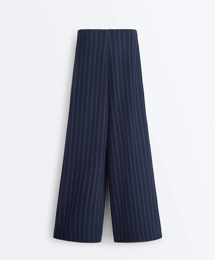 Pantaloni a gamba larga Soft Touch con piega laterale e in modal Pantaloni a gamba larga Soft Touch con piega laterale e in modal