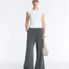 Pantaloni a gamba larga Soft Touch con piega laterale e in modal Pantaloni a gamba larga Soft Touch con piega laterale e in modal
