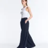 Pantaloni a gamba larga Soft Touch con piega laterale e in modal Pantaloni a gamba larga Soft Touch con piega laterale e in modal