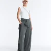 Pantaloni a gamba larga Soft Touch con piega laterale e in modal Pantaloni a gamba larga Soft Touch con piega laterale e in modal