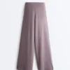 Pantaloni a gamba larga Soft Touch con piega laterale e in modal Pantaloni a gamba larga Soft Touch con piega laterale e in modal