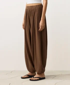 Pantaloni a palloncino in 100% cotone