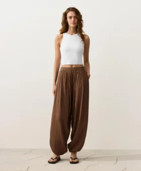 Pantaloni a palloncino in 100% cotone
