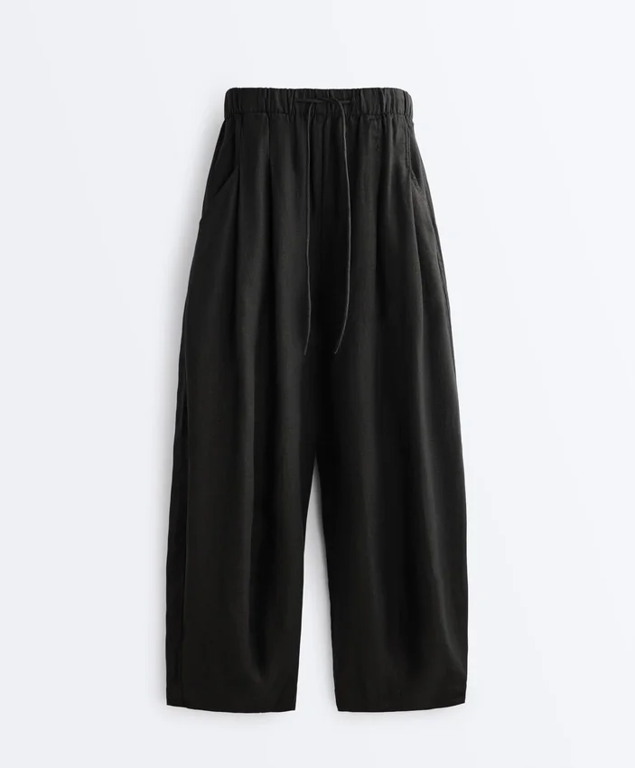 Pantaloni a palloncino in 100% lino Pantaloni a palloncino in 100% lino