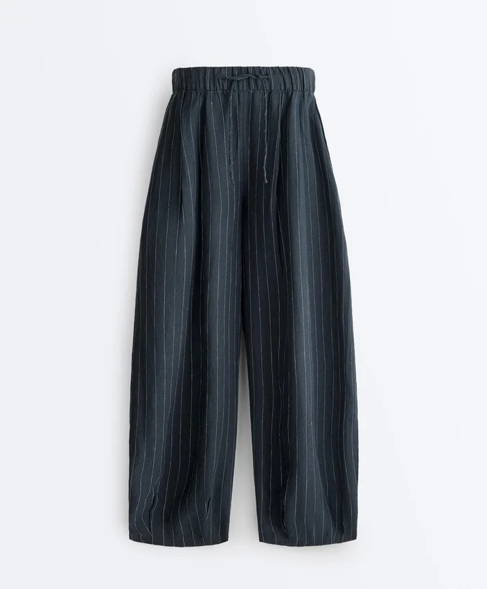 Pantaloni a palloncino in 100% lino Pantaloni a palloncino in 100% lino