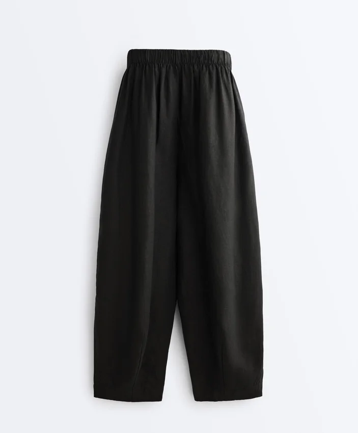 Pantaloni a palloncino in 100% lino Pantaloni a palloncino in 100% lino