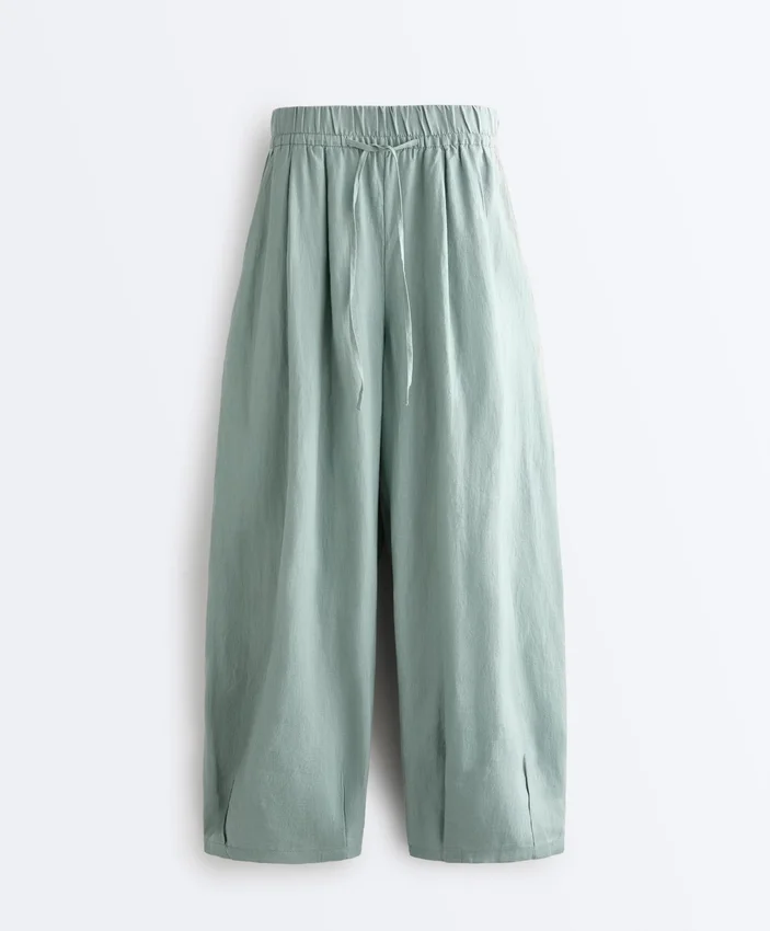 Pantaloni a palloncino in 100% lino Pantaloni a palloncino in 100% lino