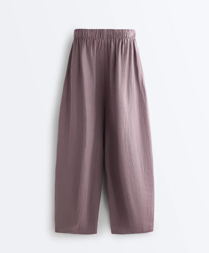 Pantaloni a palloncino in 100% lino Pantaloni a palloncino in 100% lino