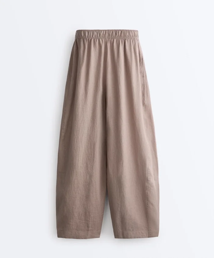 Pantaloni a palloncino in 100% lino Pantaloni a palloncino in 100% lino