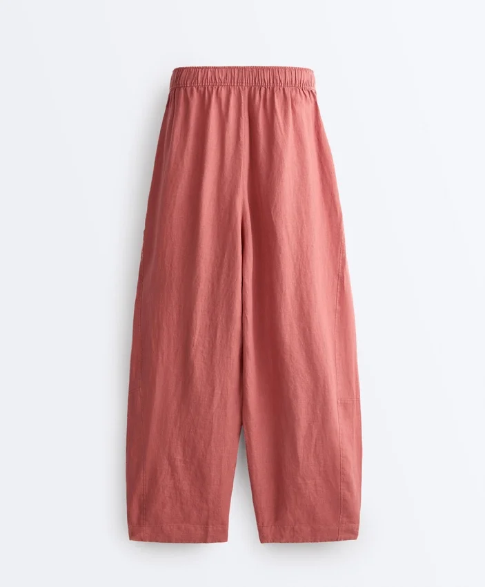 Pantaloni a palloncino in 100% lino Pantaloni a palloncino in 100% lino
