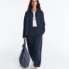 Giacca con tasche in misto cotone