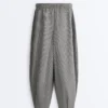 Pantaloni a palloncino in misto lyocell a quadretti Pantaloni a palloncino in misto lyocell a quadretti