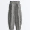Pantaloni a palloncino in misto lyocell a quadretti Pantaloni a palloncino in misto lyocell a quadretti
