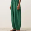 Pantaloni a palloncino in misto lyocell e 24% lino con cuciture Pantaloni a palloncino in misto lyocell e 24% lino con cuciture