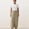 Pantaloni a palloncino in misto lyocell e 24% lino con cuciture Pantaloni a palloncino in misto lyocell e 24% lino con cuciture