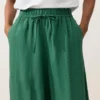 Pantaloni a palloncino in misto lyocell e 24% lino con cuciture Pantaloni a palloncino in misto lyocell e 24% lino con cuciture