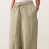 Pantaloni a palloncino in misto lyocell e 24% lino con cuciture Pantaloni a palloncino in misto lyocell e 24% lino con cuciture