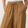 Pantaloni a palloncino in misto lyocell e 24% lino con cuciture Pantaloni a palloncino in misto lyocell e 24% lino con cuciture
