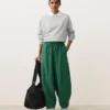 Pantaloni a palloncino in misto lyocell e 24% lino con cuciture Pantaloni a palloncino in misto lyocell e 24% lino con cuciture