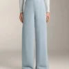 Pantaloni a righe asimmetriche in modal Pantaloni a righe asimmetriche in modal
