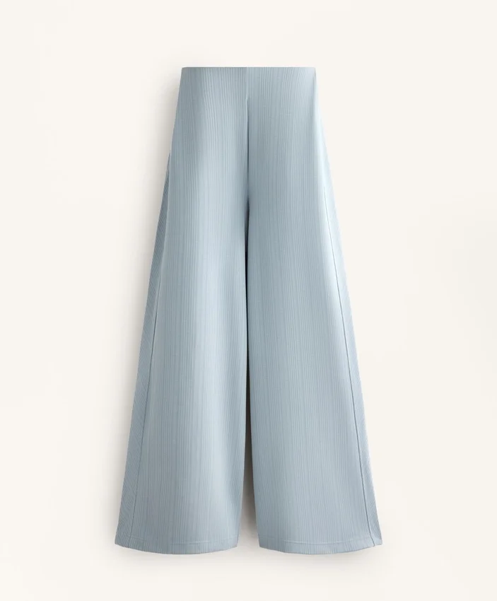 Pantaloni a righe asimmetriche in modal Pantaloni a righe asimmetriche in modal