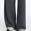 Pantaloni a righe asimmetriche in modal Pantaloni a righe asimmetriche in modal