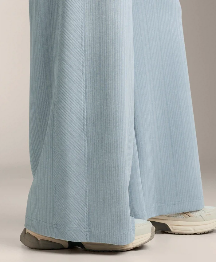 Pantaloni a righe asimmetriche in modal Pantaloni a righe asimmetriche in modal