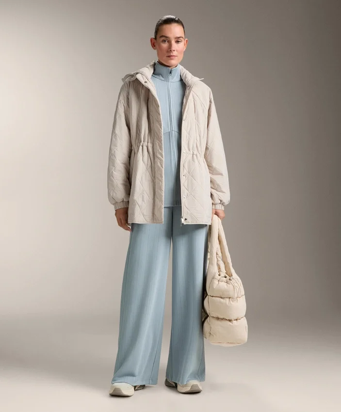 Pantaloni a righe asimmetriche in modal Pantaloni a righe asimmetriche in modal