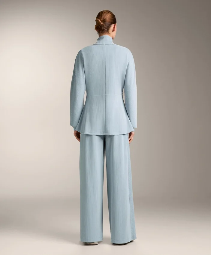 Pantaloni a righe asimmetriche in modal Pantaloni a righe asimmetriche in modal