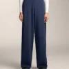 Pantaloni a sacchetto con piega laterale e modal spazzolato Pantaloni a sacchetto con piega laterale e modal spazzolato