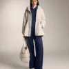 Pantaloni a sacchetto con piega laterale e modal spazzolato Pantaloni a sacchetto con piega laterale e modal spazzolato