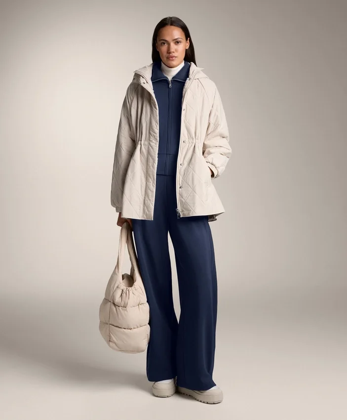 Pantaloni a sacchetto con piega laterale e modal spazzolato Pantaloni a sacchetto con piega laterale e modal spazzolato