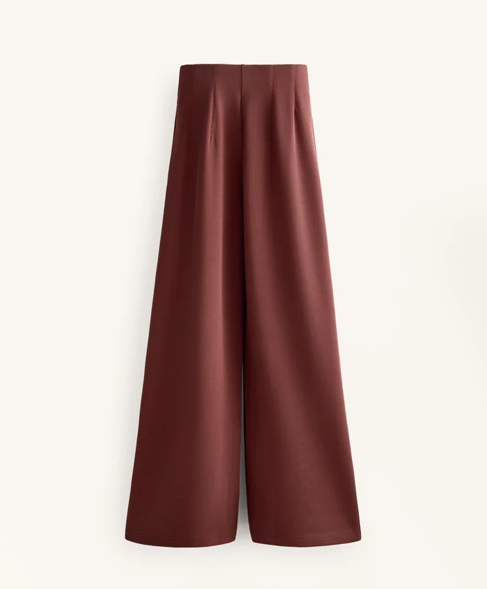 Pantaloni a vita alta a costine con modal Soft Touch Pantaloni a vita alta a costine con modal Soft Touch
