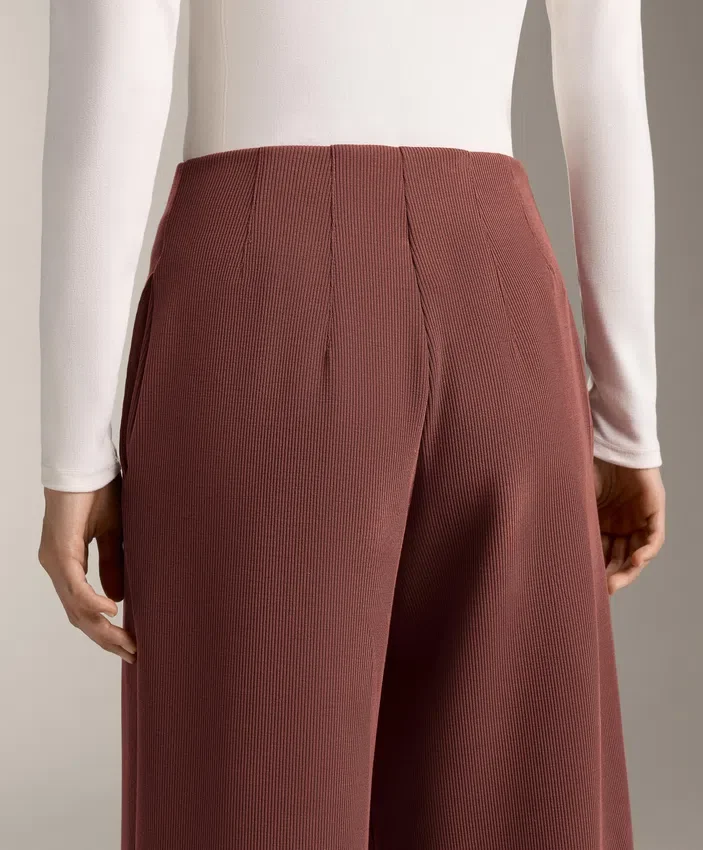 Pantaloni a vita alta a costine con modal Soft Touch Pantaloni a vita alta a costine con modal Soft Touch