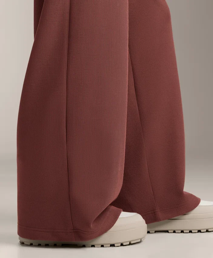 Pantaloni a vita alta a costine con modal Soft Touch Pantaloni a vita alta a costine con modal Soft Touch