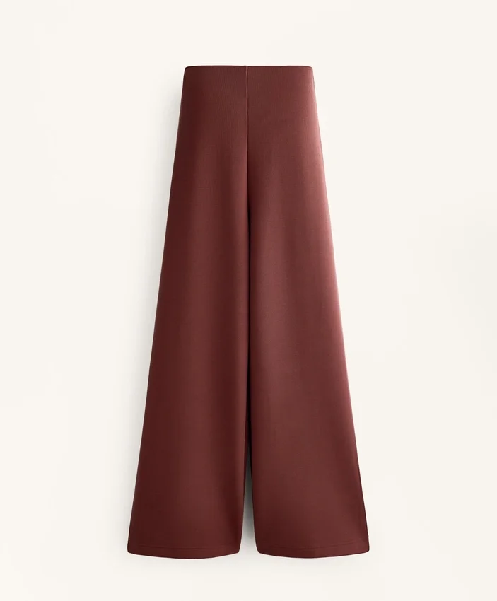 Pantaloni a vita alta a costine con modal Soft Touch Pantaloni a vita alta a costine con modal Soft Touch