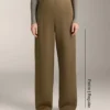 Pantaloni a vita alta a gamba dritta effetto neoprene Pantaloni a vita alta a gamba dritta effetto neoprene