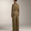 Pantaloni a vita alta a gamba dritta effetto neoprene Pantaloni a vita alta a gamba dritta effetto neoprene