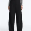 Pantaloni a vita alta a gamba larga effetto neoprene Pantaloni a vita alta a gamba larga effetto neoprene