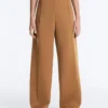 Pantaloni a vita alta a gamba larga effetto neoprene Pantaloni a vita alta a gamba larga effetto neoprene