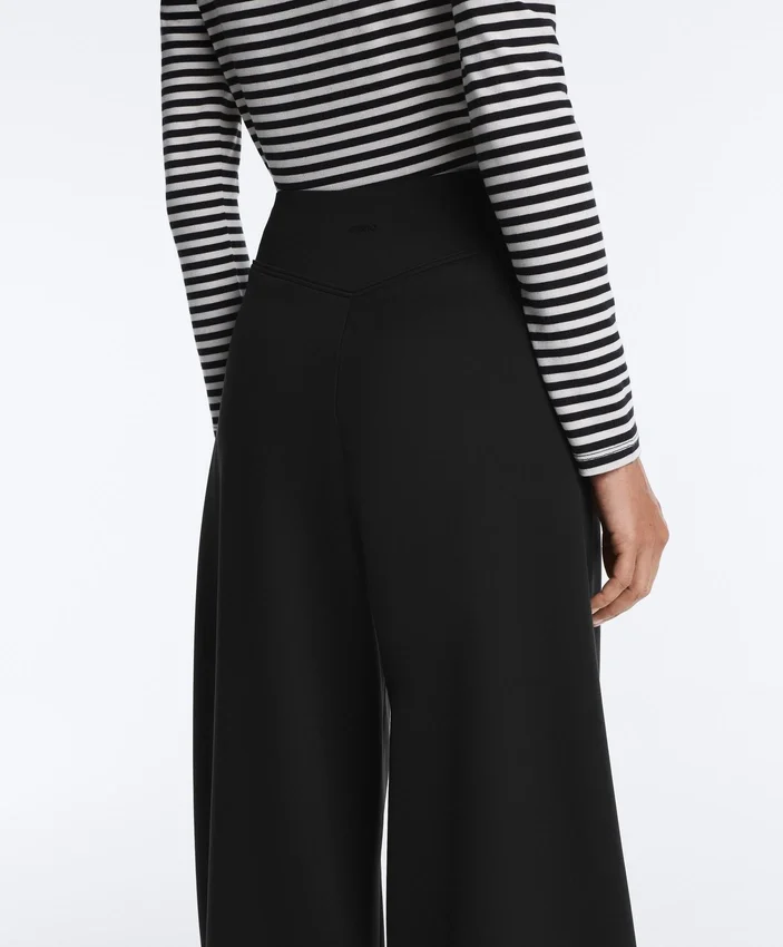 Pantaloni a vita alta a gamba larga effetto neoprene Pantaloni a vita alta a gamba larga effetto neoprene
