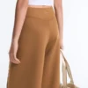 Pantaloni a vita alta a gamba larga effetto neoprene Pantaloni a vita alta a gamba larga effetto neoprene
