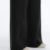 Pantaloni a vita alta a gamba larga effetto neoprene Pantaloni a vita alta a gamba larga effetto neoprene