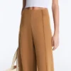 Pantaloni a vita alta a gamba larga effetto neoprene Pantaloni a vita alta a gamba larga effetto neoprene