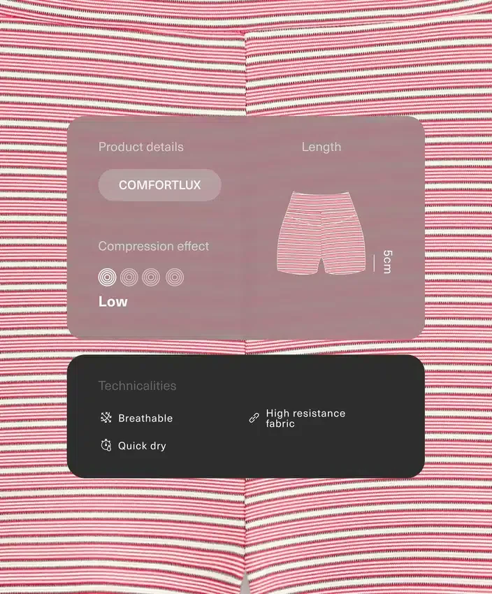 Pantaloni a vita alta a righe Comfortlux da 5 cm Pantaloni a vita alta a righe Comfortlux da 5 cm