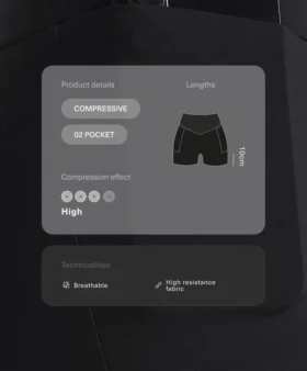 Pantaloni a vita alta con tasca compressiva da 10 cm