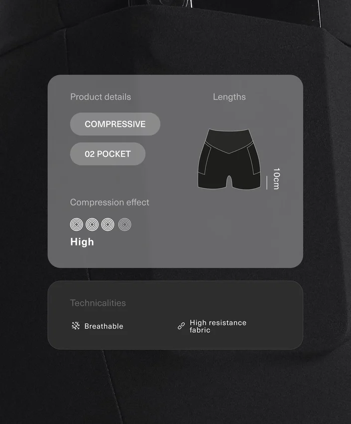 Pantaloni a vita alta con tasca compressiva da 10 cm Pantaloni a vita alta con tasca compressiva da 10 cm