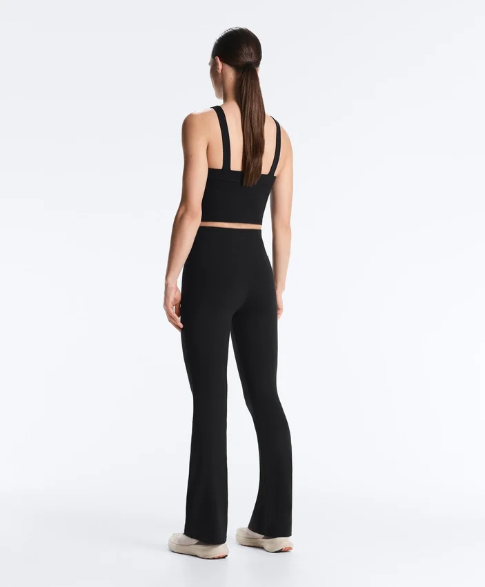 Pantaloni a zampa a vita alta Evermove Pantaloni a zampa a vita alta Evermove