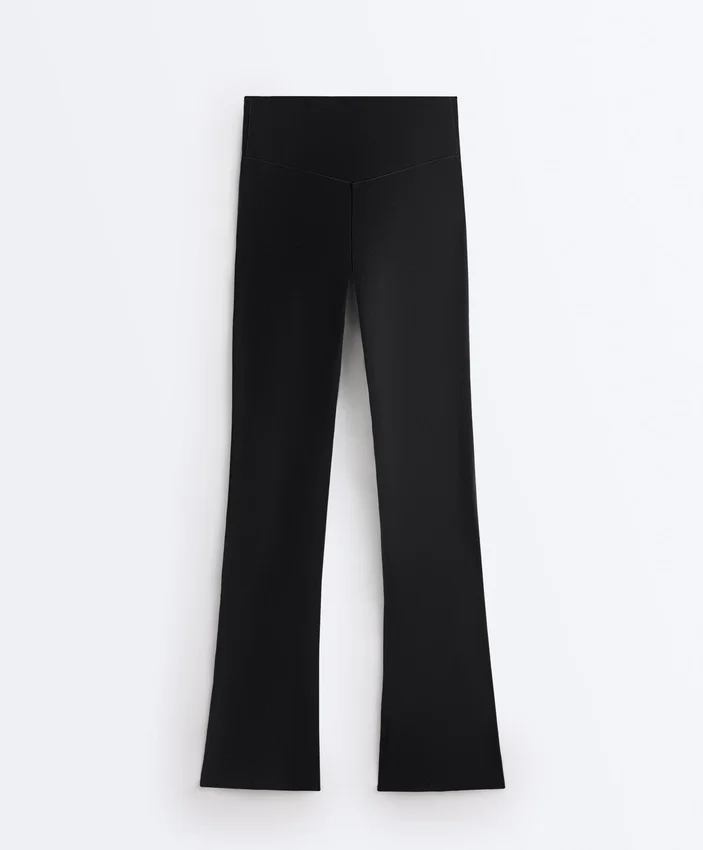 Pantaloni a zampa a vita alta Evermove Pantaloni a zampa a vita alta Evermove
